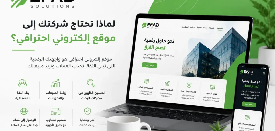 لماذا تحتاج شركتك إلى موقع إلكتروني احترافي؟
