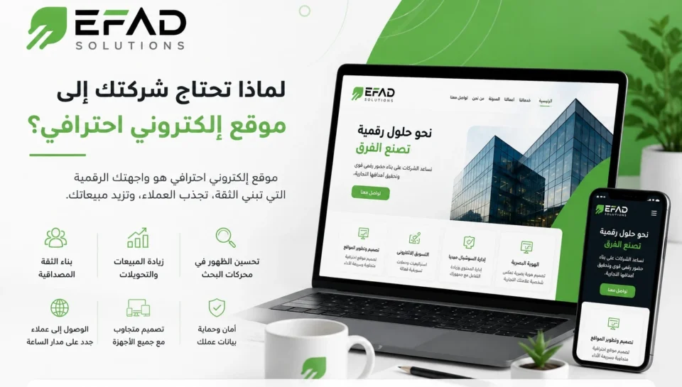 لماذا تحتاج شركتك إلى موقع إلكتروني احترافي؟